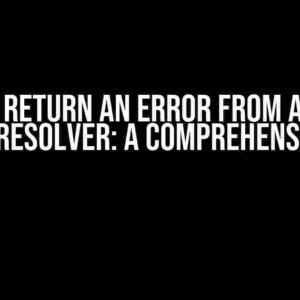 How to Return an Error from AppSync Lambda Resolver: A Comprehensive Guide