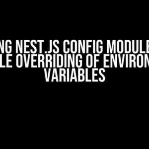 Mastering Nest.js Config Module: How to Disable Overriding of Environment Variables