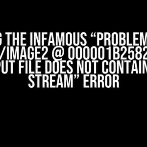 Solving the Infamous “Problem error: [out#0/image2 @ 000001b2582c3b00] Output file does not contain any stream” Error